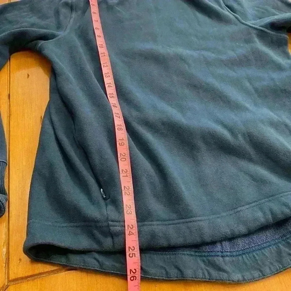 Athleta Womens Pullover Oversized Turtleneck Pockets Poly Cotton Thumb Holes M - Picture 8 of 12